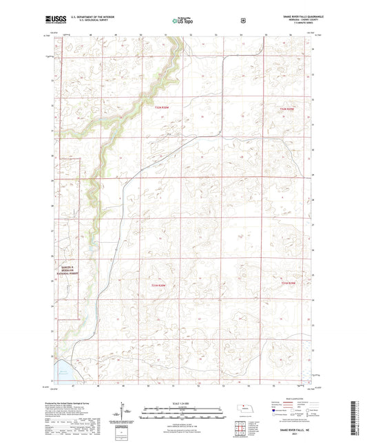Snake River Falls Nebraska US Topo Map Image