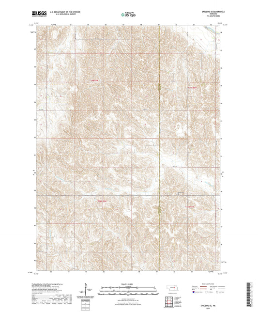 Spalding SE Nebraska US Topo Map Image