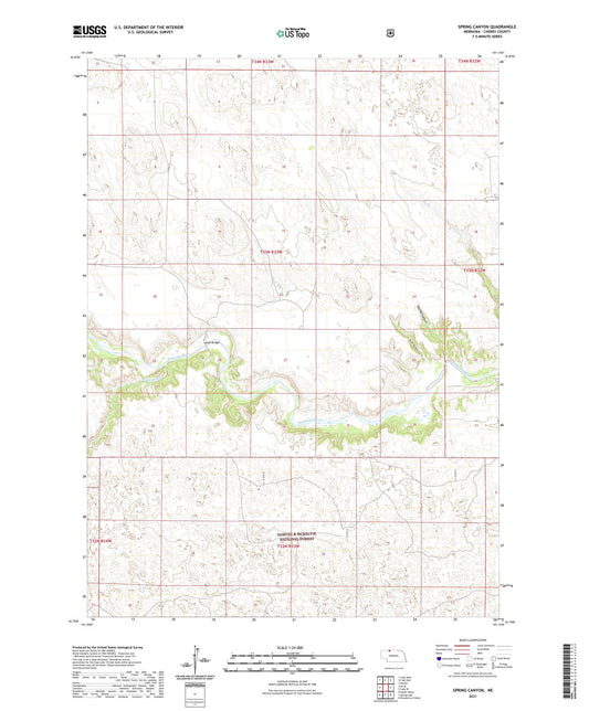 Spring Canyon Nebraska US Topo Map Image