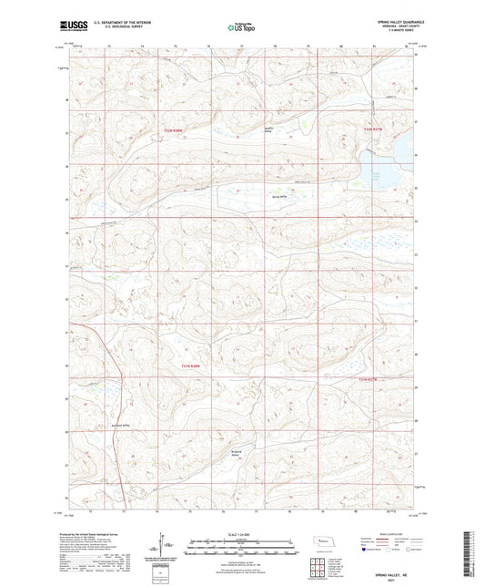 Spring Valley Nebraska US Topo Map Image
