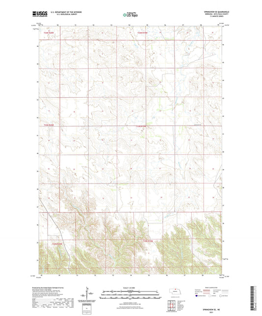 Springview SE Nebraska US Topo Map Image