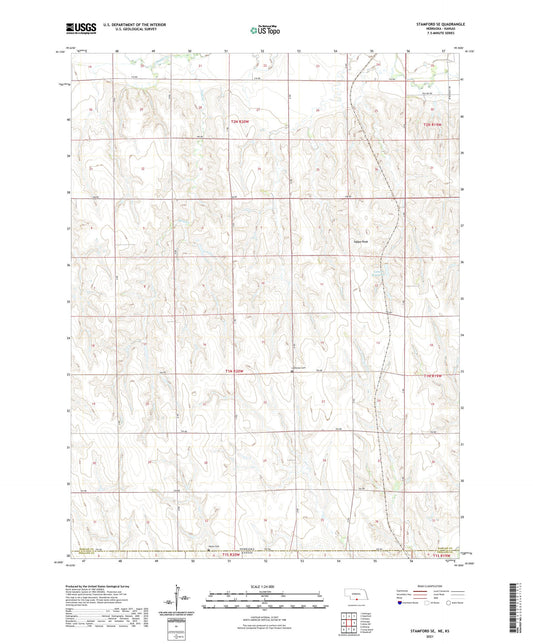 Stamford SE Nebraska US Topo Map Image