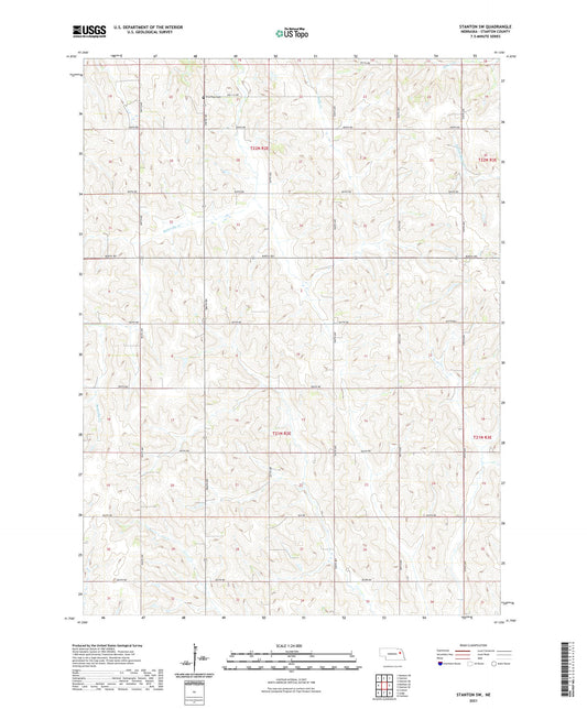 Stanton SW Nebraska US Topo Map Image