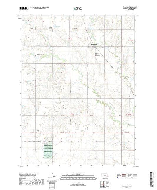 Staplehurst Nebraska US Topo Map Image