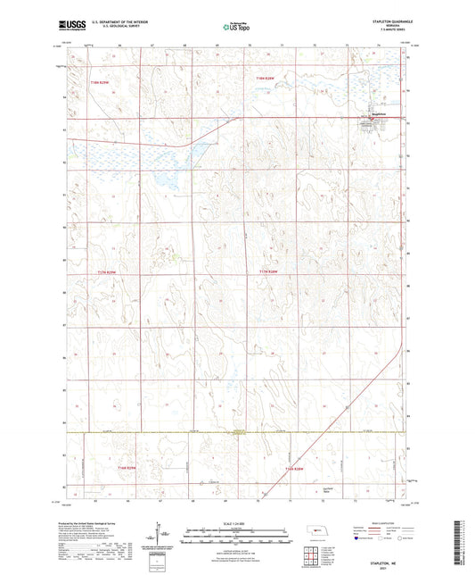 Stapleton Nebraska US Topo Map Image