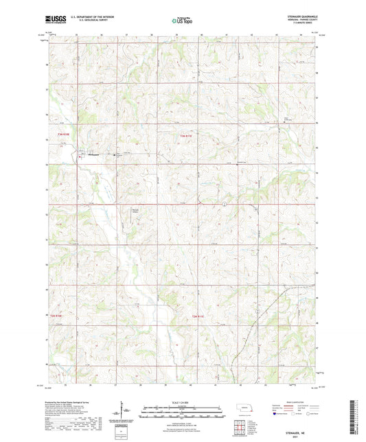 Steinauer Nebraska US Topo Map Image