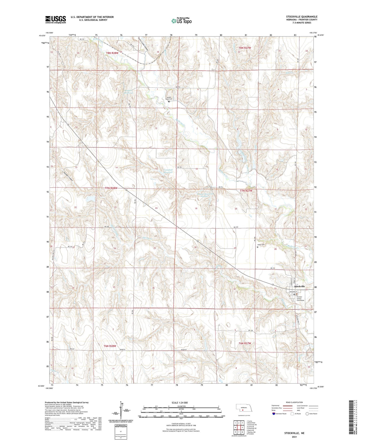 Stockville Nebraska US Topo Map Image