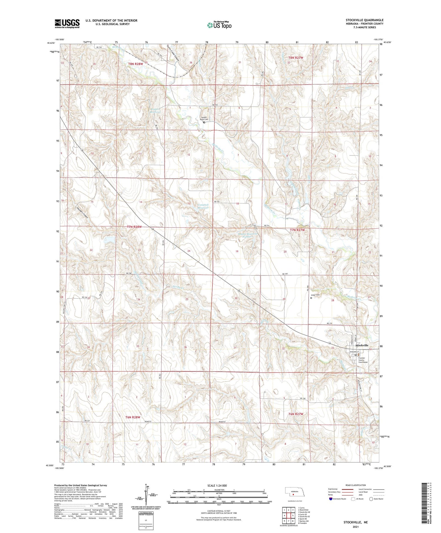 Stockville Nebraska US Topo Map Image