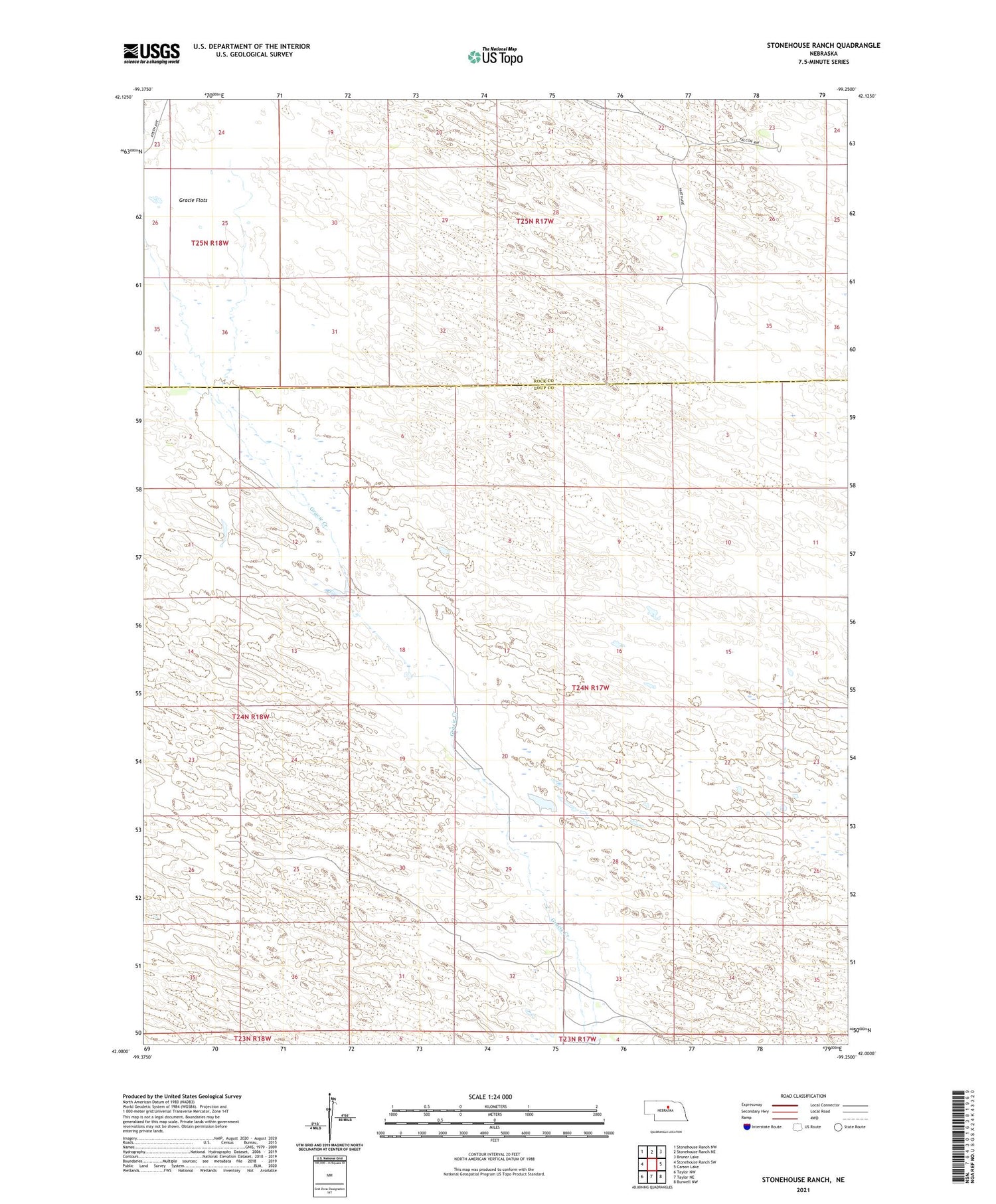 Stonehouse Ranch Nebraska US Topo Map Image