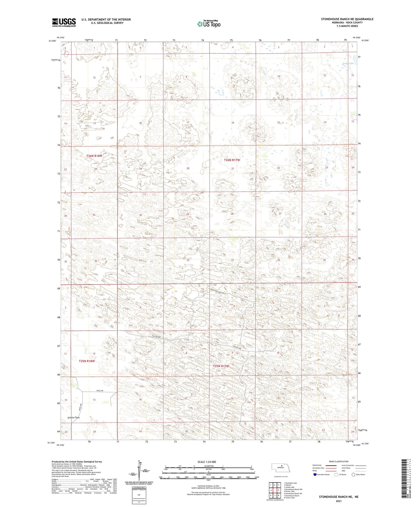 Stonehouse Ranch NE Nebraska US Topo Map Image