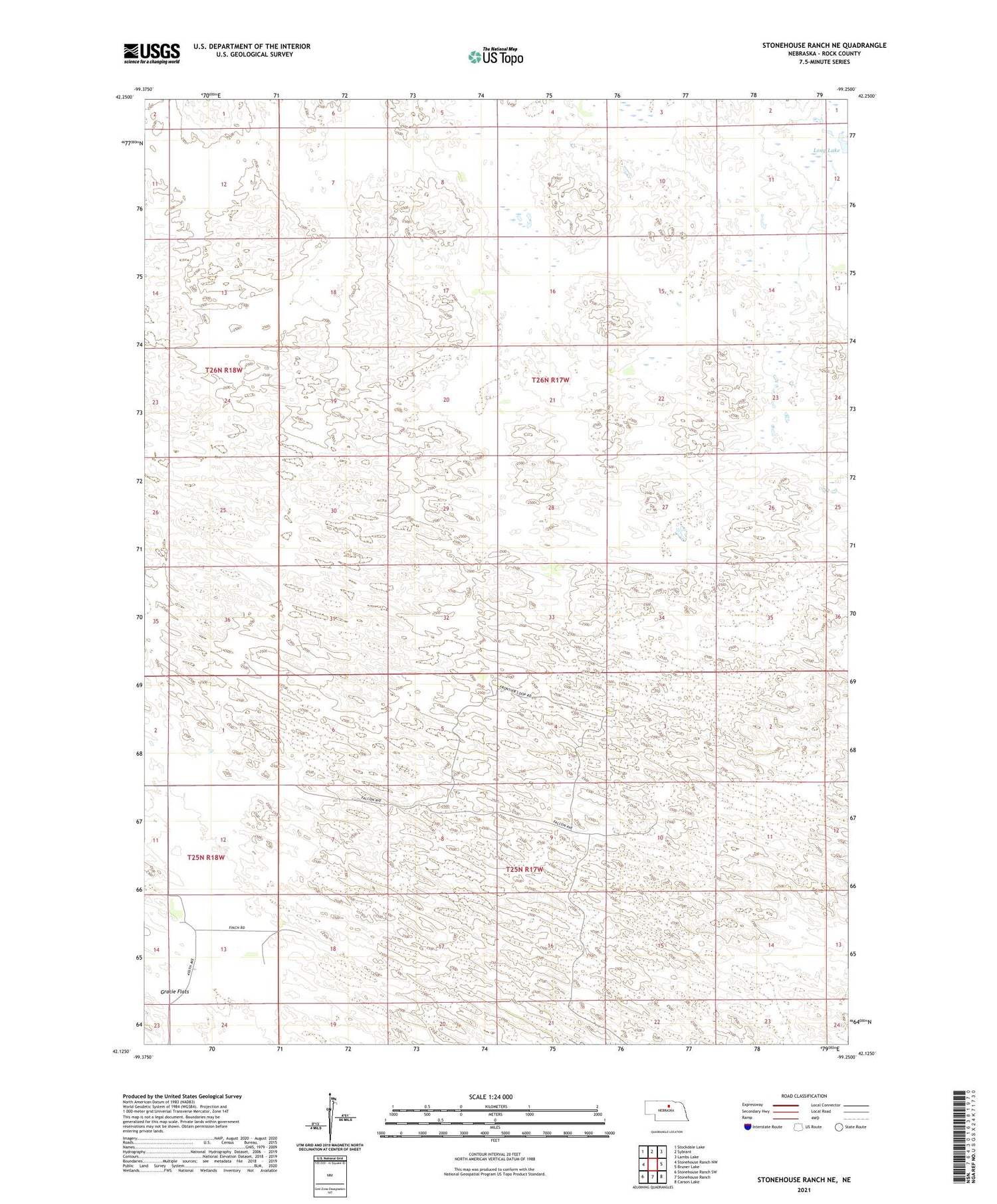 Stonehouse Ranch NE Nebraska US Topo Map Image