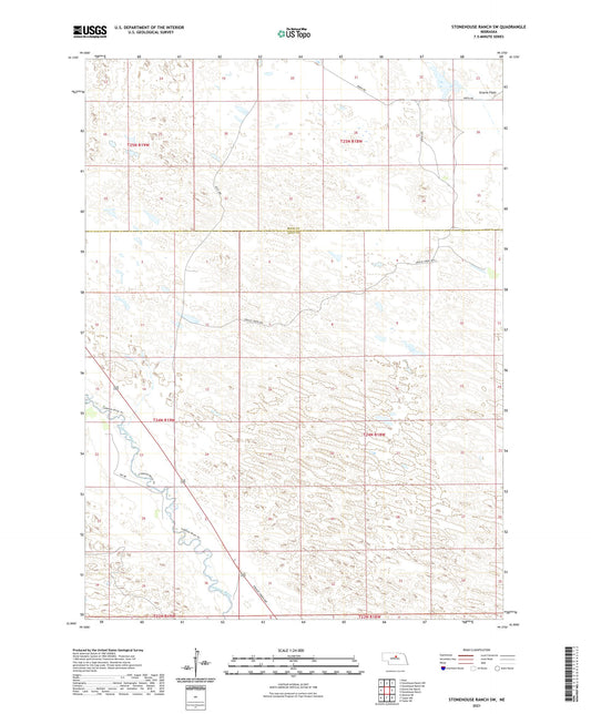 Stonehouse Ranch SW Nebraska US Topo Map Image
