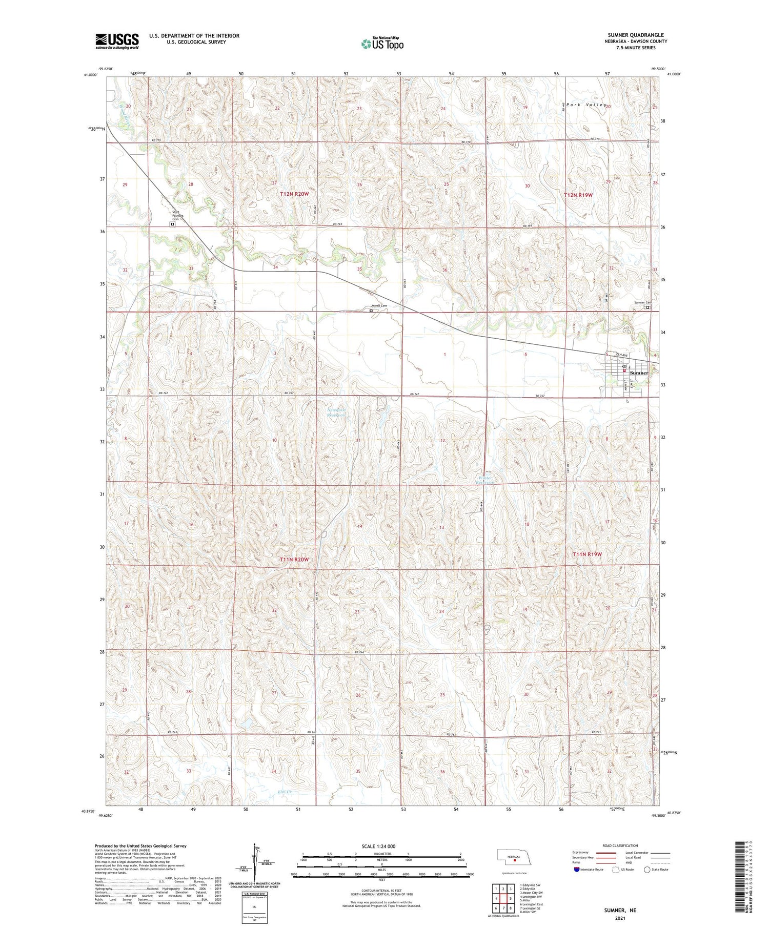 Sumner Nebraska US Topo Map Image