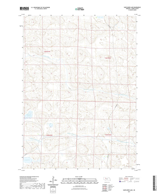 Sunflower Lake Nebraska US Topo Map Image