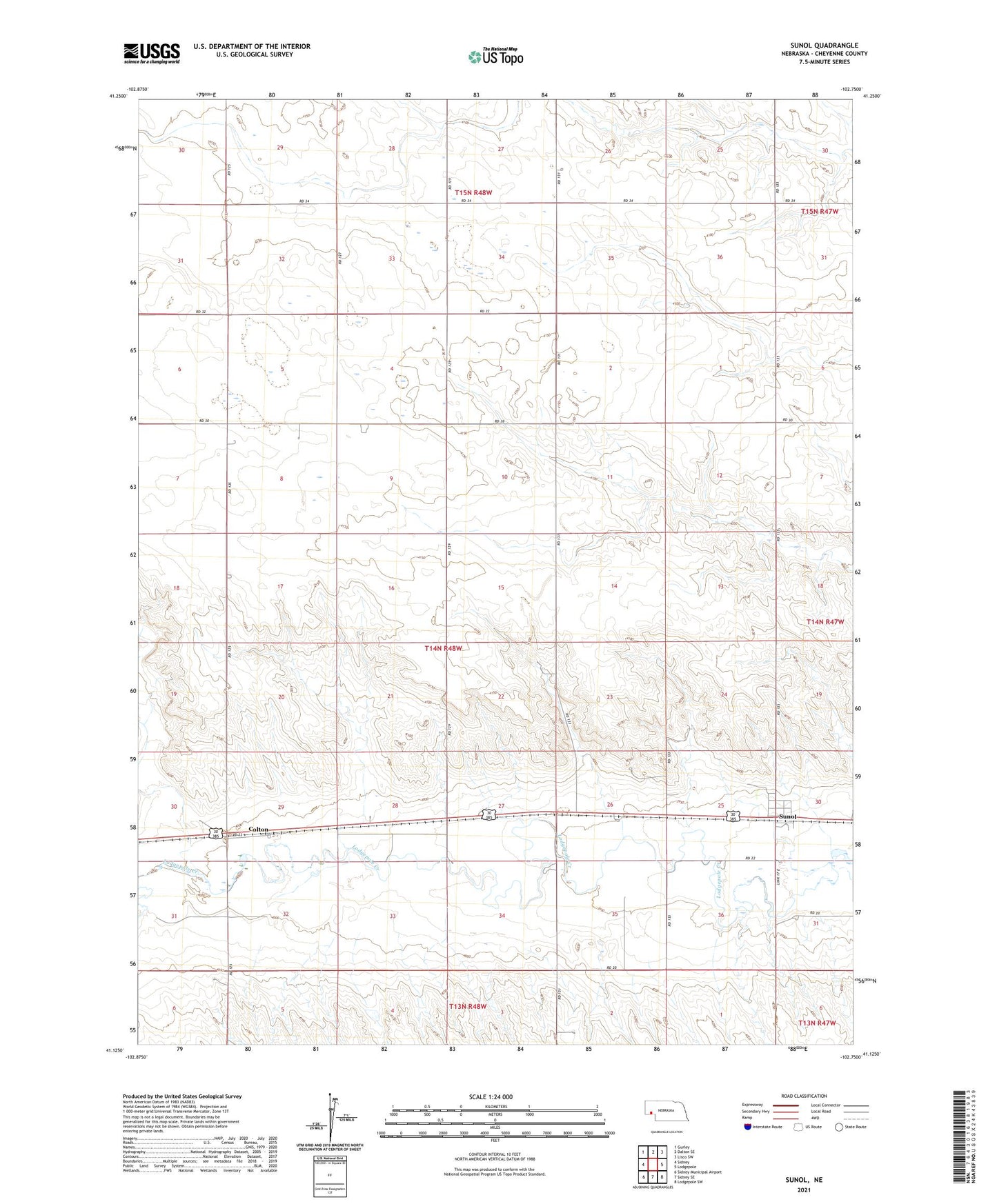 Sunol Nebraska US Topo Map Image