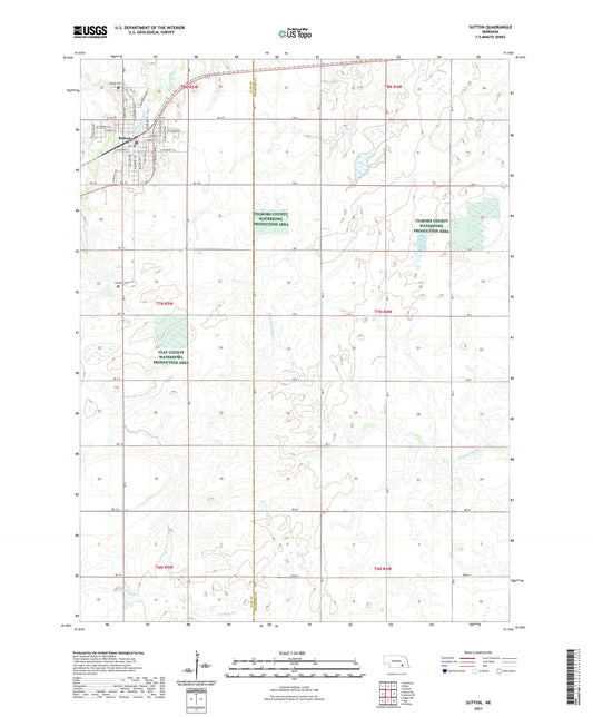 Sutton Nebraska US Topo Map Image