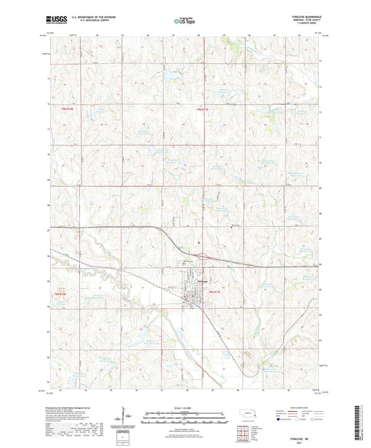 Syracuse Nebraska US Topo Map Image