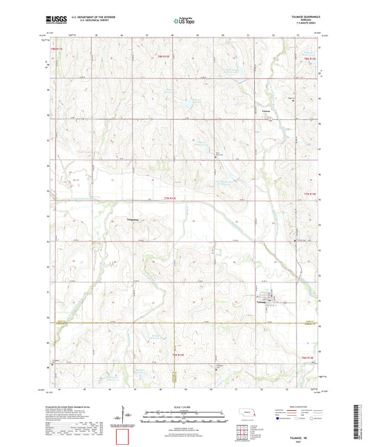 Talmage Nebraska US Topo Map Image