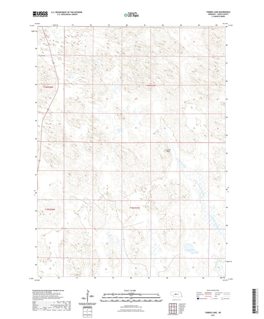 Tarbox Lake Nebraska US Topo Map Image