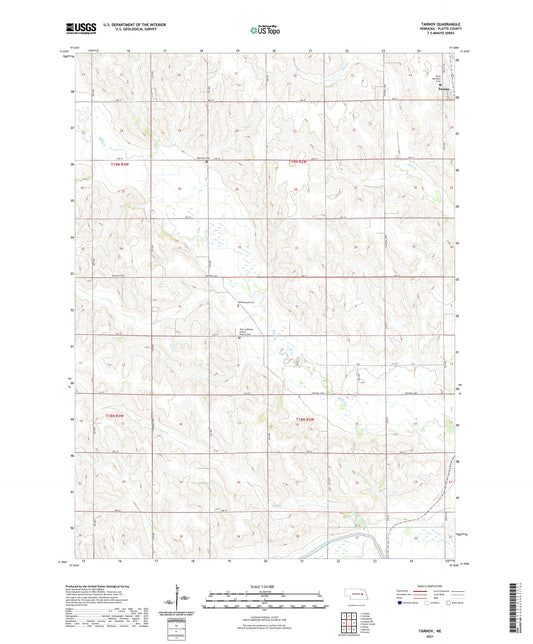 Tarnov Nebraska US Topo Map Image