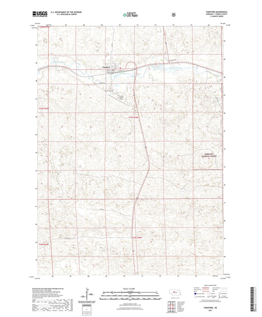 Thedford Nebraska US Topo Map Image