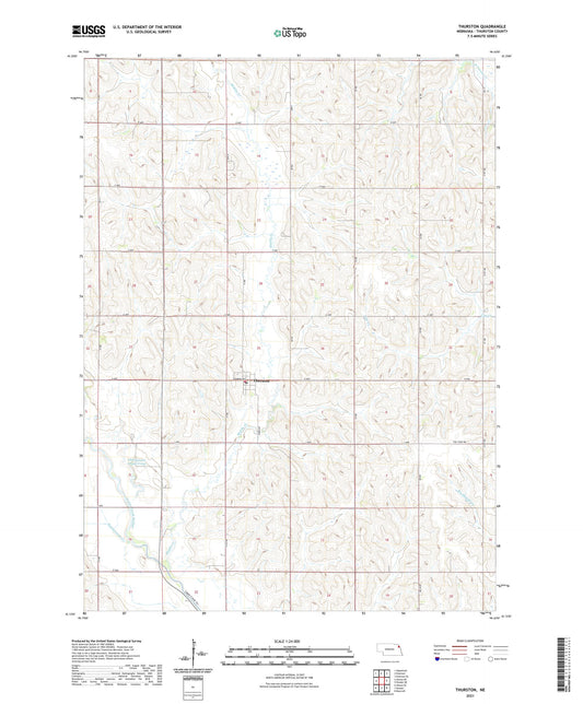 Thurston Nebraska US Topo Map Image