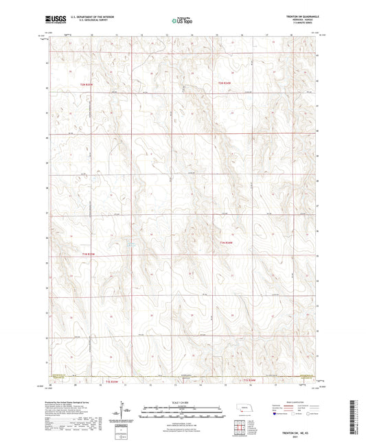 Trenton SW Nebraska US Topo Map Image
