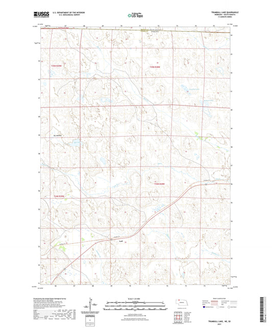 Trumbull Lake Nebraska US Topo Map Image