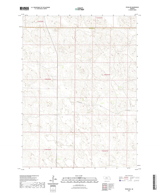 Tryon NW Nebraska US Topo Map Image