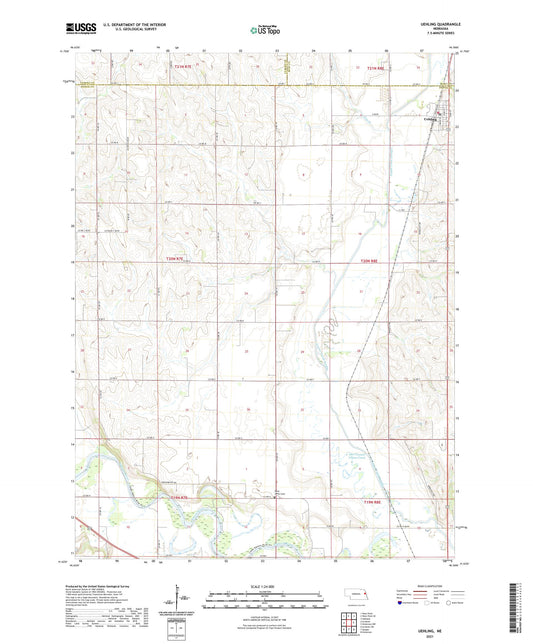 Uehling Nebraska US Topo Map Image