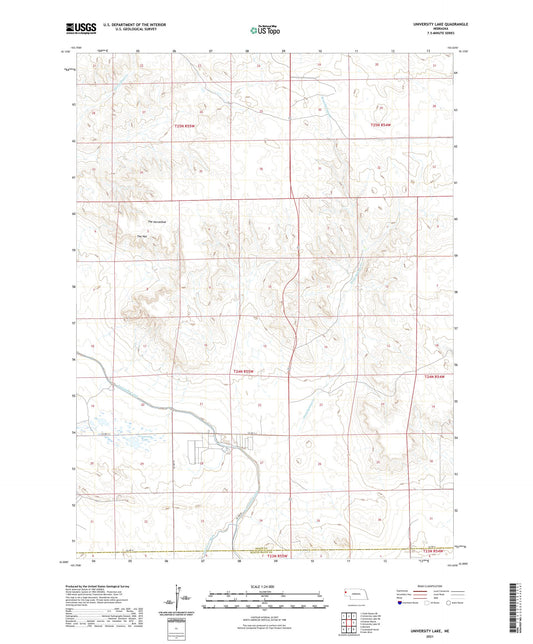 University Lake Nebraska US Topo Map Image