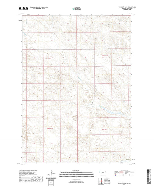 University Lake NE Nebraska US Topo Map Image