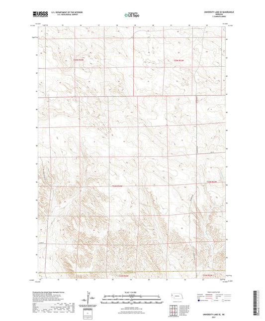University Lake SE Nebraska US Topo Map Image