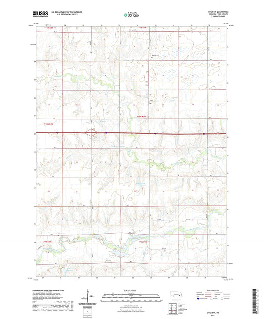 Utica SW Nebraska US Topo Map Image