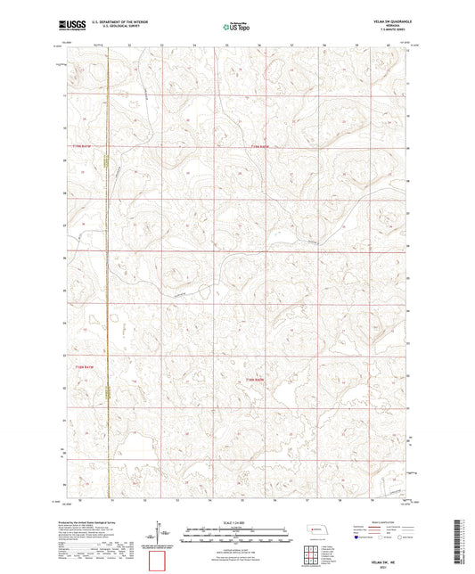 Velma SW Nebraska US Topo Map Image