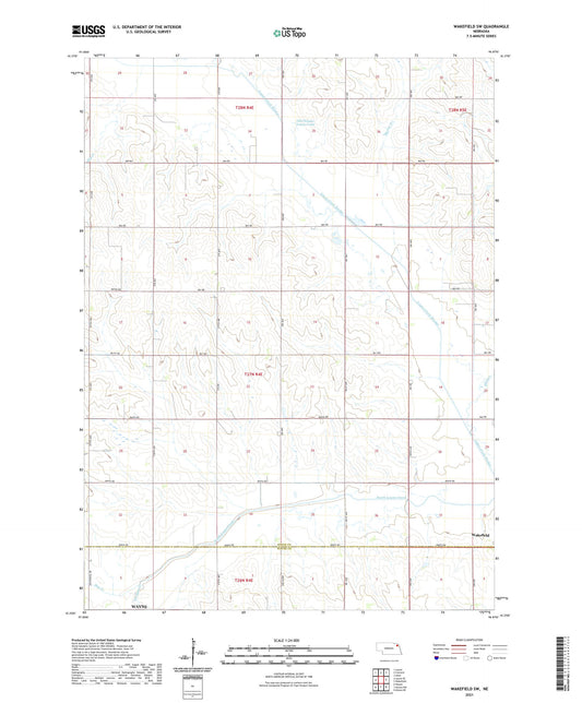 Wakefield SW Nebraska US Topo Map Image