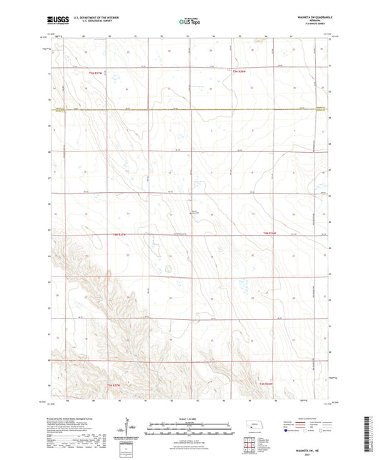 Wauneta SW Nebraska US Topo Map Image