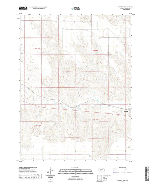 Wauneta West Nebraska US Topo Map Image