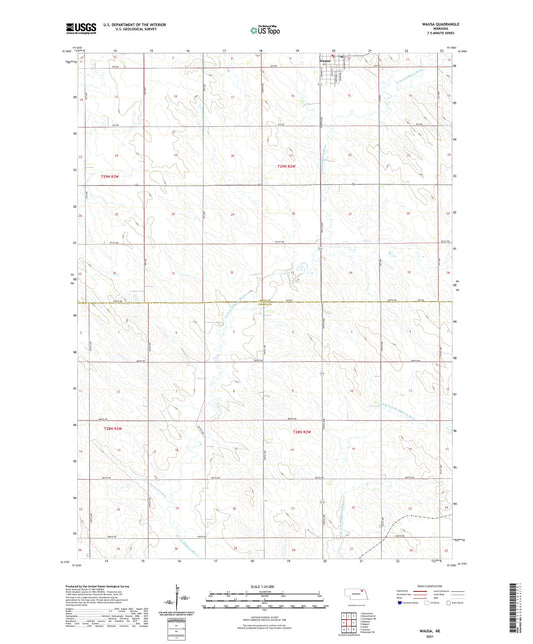 Wausa Nebraska US Topo Map Image