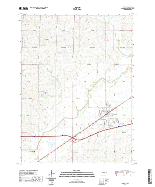 Waverly Nebraska US Topo Map Image