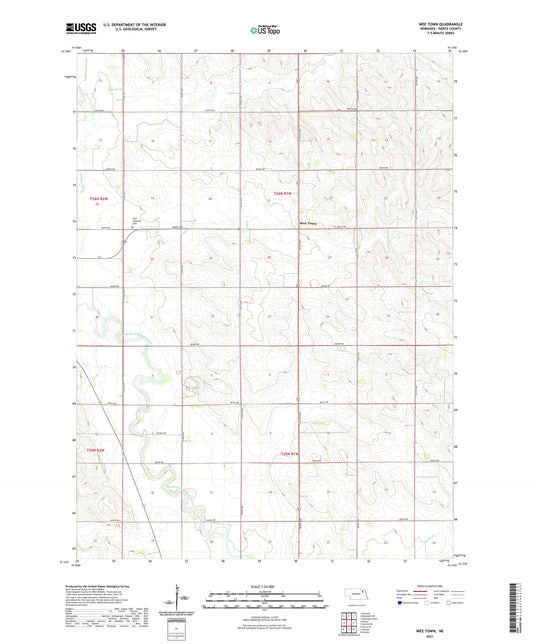 Wee Town Nebraska US Topo Map Image