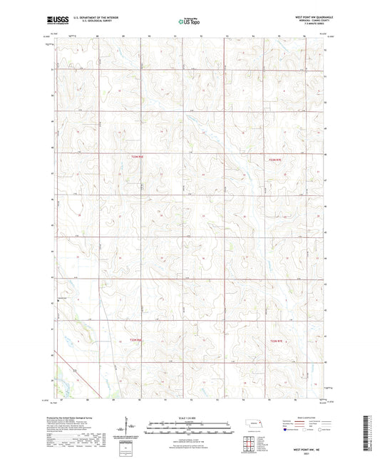 West Point NW Nebraska US Topo Map Image
