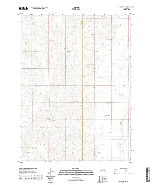 West Point SE Nebraska US Topo Map Image