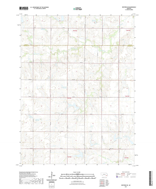 Western SW Nebraska US Topo Map Image