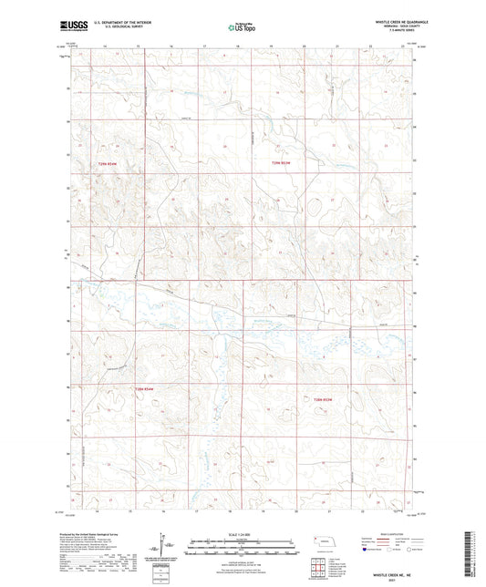Whistle Creek NE Nebraska US Topo Map Image