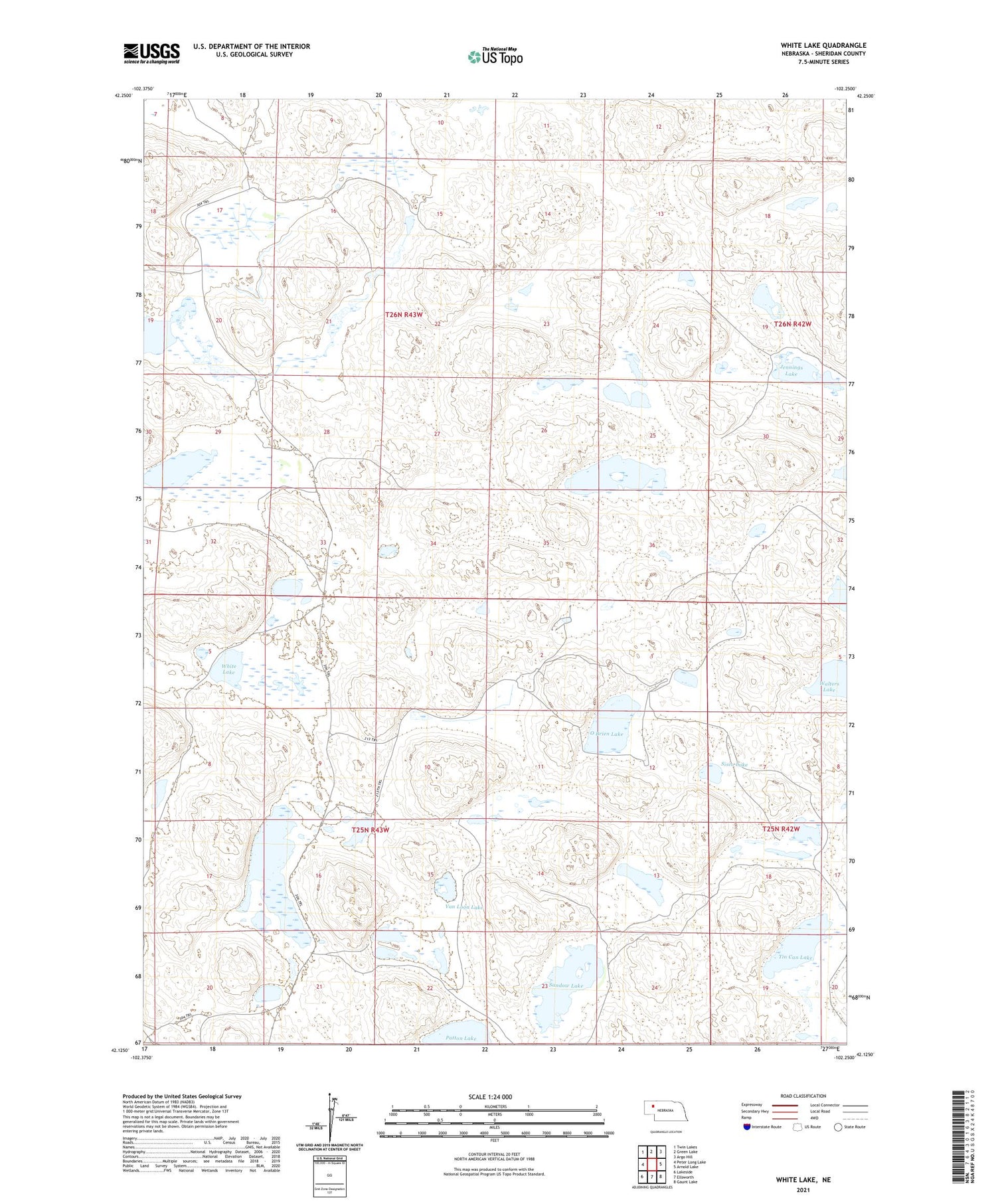 White Lake Nebraska US Topo Map Image