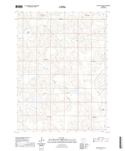 Whitewater Lake Nebraska US Topo Map Image