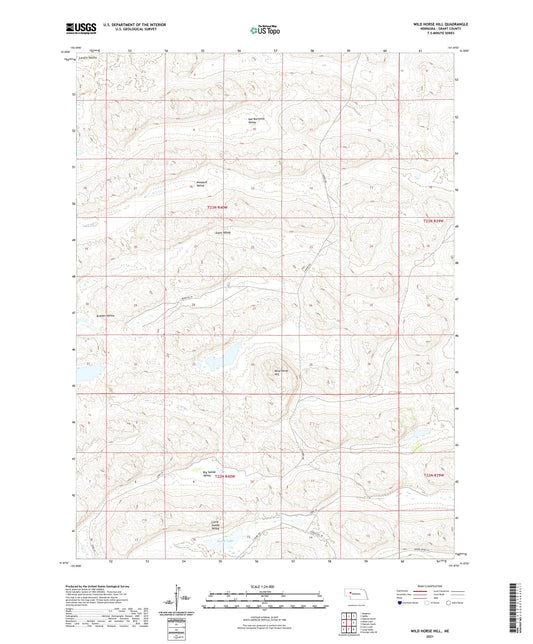 Wild Horse Hill Nebraska US Topo Map Image