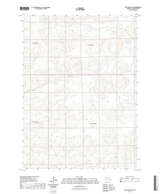 Wild Mare Lake Nebraska US Topo Map Image