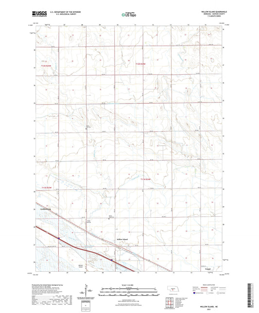 Willow Island Nebraska US Topo Map Image